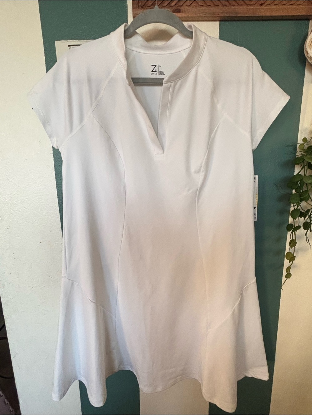 Zella White Short-Sleeve Active Dress